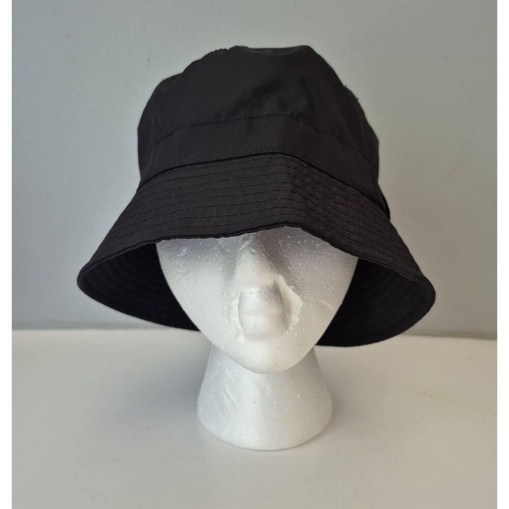 Totes Black Logo Reversible Water Resistant Bucket Hat Womens One Size